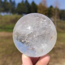410g Natural White Clear Quartz Sphere Reiki Crystal Ball Reiki Healing Decor  picture