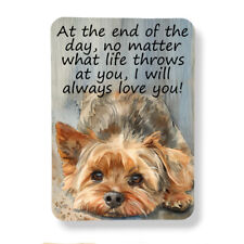 Yorkie Dog Magnet I'll Always Love You Graphic Watercolor Art Print 3