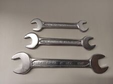 3 Vintage Westline Open End Wrenches 7/8-13/16, 11/16-19/32, 9/16-1/2, USA  picture