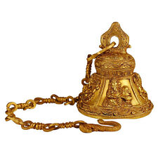 Indian Traditional Handcrafted Brass Ganesha Hanging Bell with Chain  for Pooja picture
