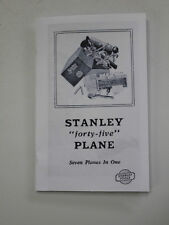 Instruction Booklet for Stanley 45 Plane Dated 7-1-30 (Reproduction) not a copy picture
