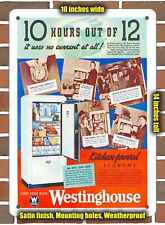 Metal Sign - 1937 Westinghouse Refrigerators- 10x14 inches picture
