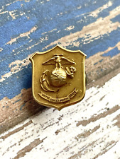 Vintage 10k Solid Gold U.S. Marine Corps Service Lapel or Tie Pin Sweetheart EGA picture