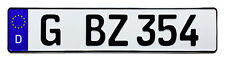 German European License Plate picture