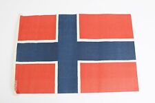 Vintage NORWAY Linen Pennant Parade Flag 17 1/2 x 11 1/2 Pre World War 2 ? picture