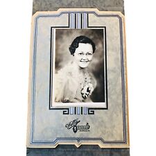 TriFold Cabinet Card Photo Victorian Young Lady Pixie Hair Deco Portrait Glasses picture