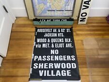 NYC NY TRIBORO COACH BUS ROLL SIGN JACKSON ROOSEVELT AVE. NO PASSENGERS SHERWOOD picture
