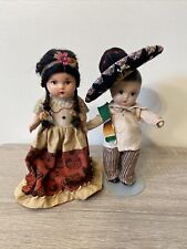 Vintage  mexican folk art dolls 9 inches tall picture