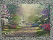 FOUNTAIN OF BLESSINGS I, THOMAS KINKADE VAULT DEALER PROMO POST CARD, MINT COND picture