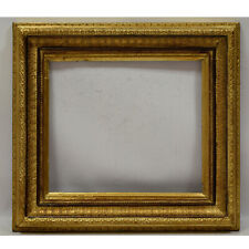 Ca. 1870-1900 Old wooden frame decorative with metal leaf Internal: 15.7x13.7 in picture