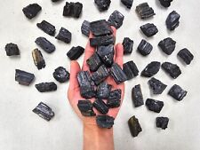Black Tourmaline Crystals Raw Rough Haystack Healing Stones Bulk from Brazil picture