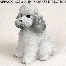 Poodle Mini Hand Painted Figurine Hand Painted Gray Sport picture