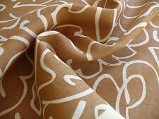 BTY SCALAMANDRE YANG LINEN PRINT TAN ON BEIGE MSRP $225/y picture