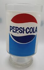 Pepsi-Cola Large Footed 32oz Drinking Tumbler Glass Jumbo Retro Vintage picture