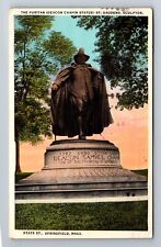Springfield, MA-Massachusetts, The Puritan by St-Gaudens c1934, Vintage Postcard picture
