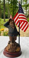 Tom Clark Gnome “Patriot”  1991 with American flag and stand Retired / Numbered picture