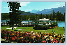 Jasper Alberta Canada Postcard Jasper Park Lodge 1967 Posted Vintage picture