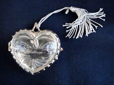 Lenox Pave Jewels Our First Christmas Czech Crystal Puffed Heart Box Ornament picture