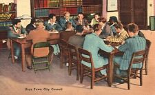 Boys Town Council Father Flanagan's Boys Home Omaha NE Vintage Postcard c1930 picture