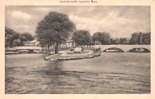 Vintage Postcard Taunton River Scenic View Trees and Buildings Massachusetts MA picture