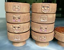 Vintage Orchids Of Hawaii Four Face Footed  Tiki Bowl Made In Japan 8 Available picture