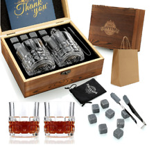 Double Old Fashioned Glasses Crystal Whiskey Glass Set of 2 With Gift Box picture