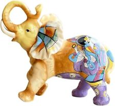 Ceramic Elephant Figurines Statue 3D Hand-Painted Western Beauty Statue Small picture