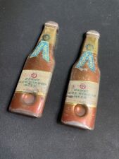 TWO 1940's Pabst Blue Ribbon Beer Bottle Opener Bottle Shaped Opener picture