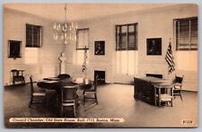 Council Chamber Old State House Boston Massachusetts American Flag VNG Postcard picture