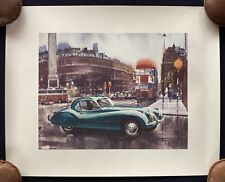Jaguar XK120 London Fine Art Watercolor Print Ford Motor Company picture