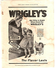 1918 Print Ad WWI Wrigley's Her mite is right when spent The Flavor Lasts Illus picture