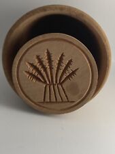 Butter Mold Wheat Wood Pattern, Vintage, Good Condition picture