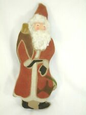Handcrafted  Cloth Santa Doll or Figurine  Hand Painted, 13 Inches picture