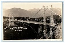 c1930's Royal George Suspension Bridge Colorado CO RPPC Photo Vintage Postcard picture
