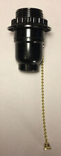 New Threaded Phenolic Bakelite Pull Chain Lamp Socket w/ Shade Ring, E26, #SO682 picture