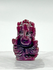 Certified Natural Ruby Ganesha Statue|Handcrafted Spiritual Decor for Prosperity picture