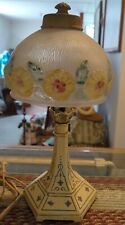 Vintage ART DECO GLASS & Metal TABLE LAMP Absolutely Gorgeous NEEDS REWIRE picture