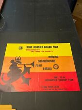 Vintage original Poster Formula Racing Grand prix Lions Hoosier Indianapolis picture