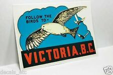 VICTORIA B.C. Canada Vintage Style Travel Decal, Vinyl Sticker, luggage label picture