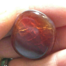Natural Fire Agate Polished Cabochon Crystal Healing Reiki Palm Worry Stone Cab picture