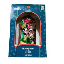 Santa's Best Vintage European Style Mouth Blown Glass Mickey and Minnie 1998 picture
