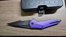 Brous Blades Tyrant Folding Knife Purple Acid Washed D2 Steel picture