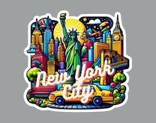 New York City Original Art Die Cut Glossy Fridge Magnet picture