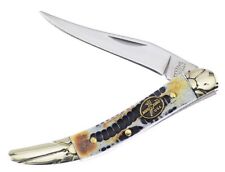 Frost Cutlery Toothpick Mojave Folding Knife Stainless Steel Blade Bone Handle picture
