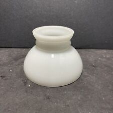 VINTAGE RARE 3 1/2” MILK WHITE GLASS MINIATURE OIL ELECTRIC STUDENT LAMP SHADE  picture