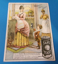 ANTIQUE VICTORIAN TRADE CARD ADVERTISING AMERICANA WARNER'S YEAST picture