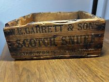 Antique W.E. Garret & Sons Scotch Snuff Wood Crate, Philadelphia. Estab. 1782 picture