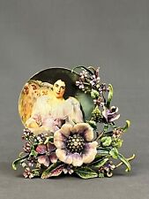 Jay Strongwater Bouquet ANN Enameled Round Picture Frame 3