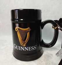 Guinness Black Ceramic Beer Mug/Stein With Harp Logo 18 OZ NEW WITH TAG picture