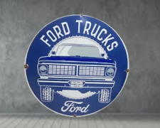 Ford Trucks  Porcelain Enamel Heavy Metal Sign 30Inches Single  Side picture